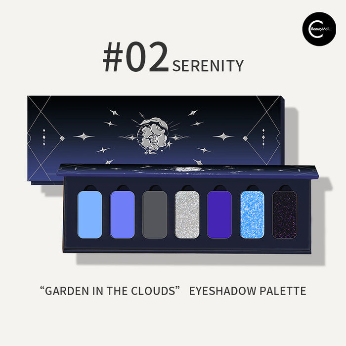 YIZHI Cloud Garden 7-Color Eyeshadow Palette - #SERENITY style #02 SERENITY