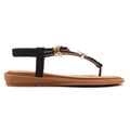 Zentara Black Sandal