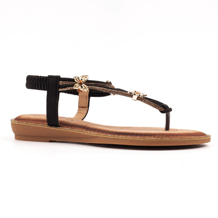 Zentara Black Sandal