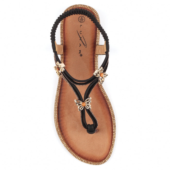 Zentara Black Sandal