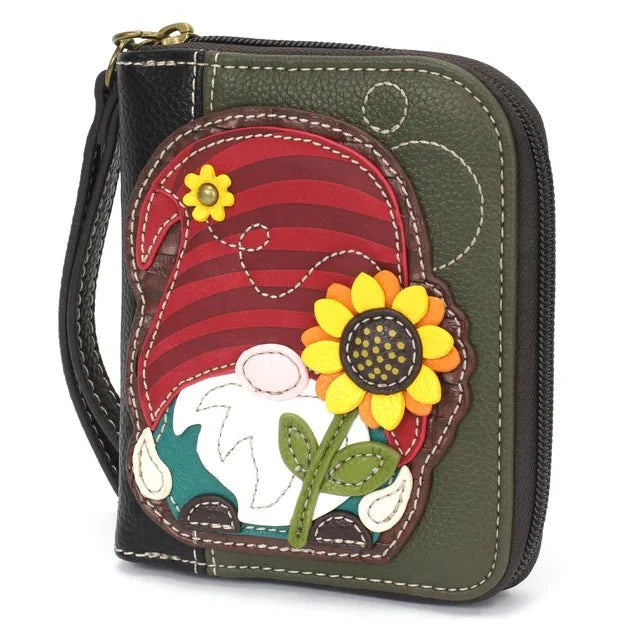 Zip Around Wallet Olive Gnome